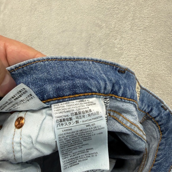 Levi's 511 Jeans Mens 28x32 Blue Slim Fit Med Wash Premium Denim Stretch Preppy - Picture 10 of 13